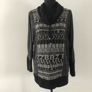 Women’s Vintage Zoe Cowl neck with drawstring sweater size M